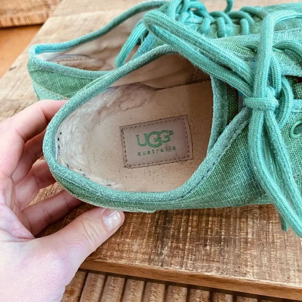 Ugg | Sherpa lined lime green sneakers | size 8